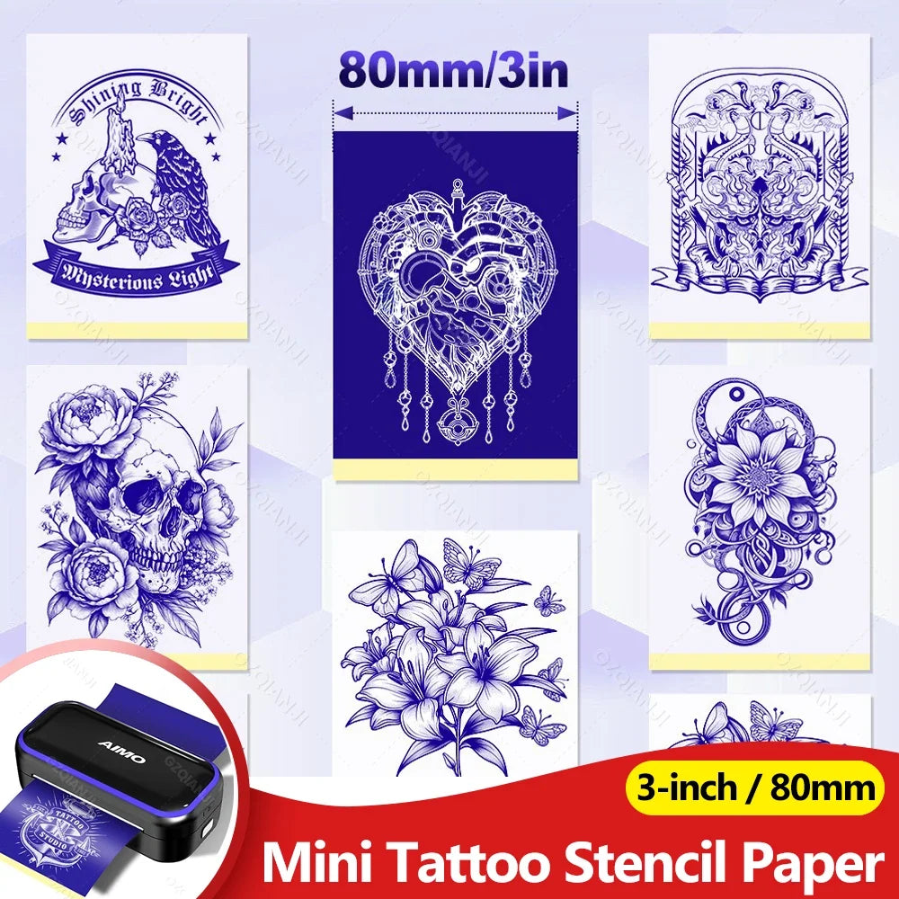 Mini Tattoo Stencil Transfer Paper 80x133mm | 20/50/100 Sheets