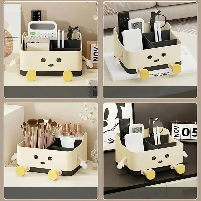 Makeup Brush Organizer Box – Multi-Grid Desktop Storage