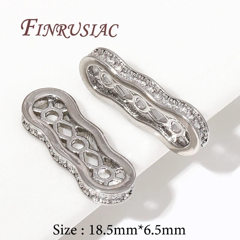 18K Gold Plated Zircon Spacer Beads – DIY Jewelry Findings
