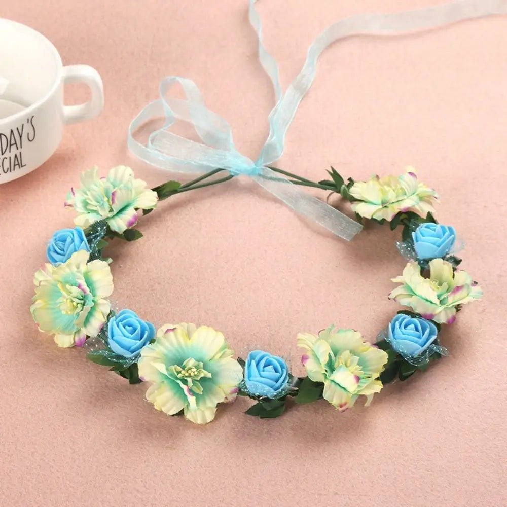 Handmade Flower Crown Wreath – Boho Floral Hair Accessory