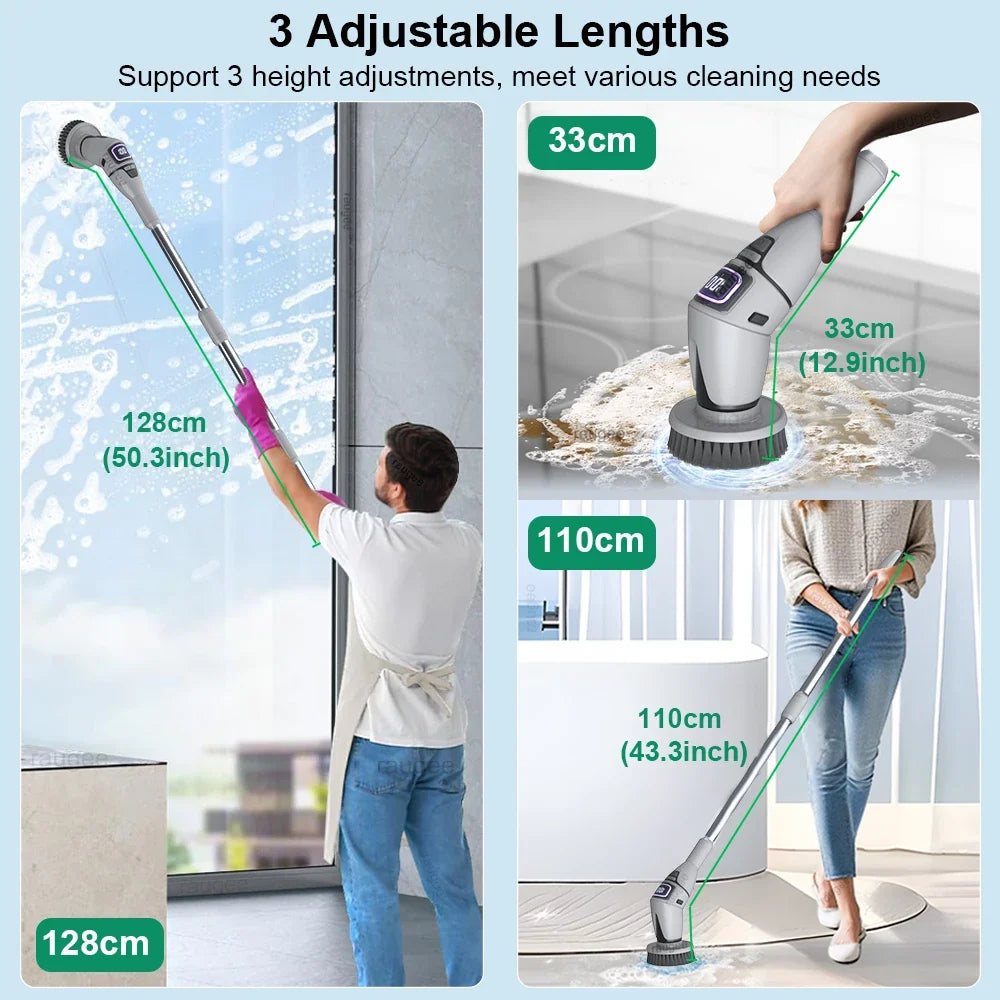 Raugee 10-in-1 Cordless Electric Spin Scrubber Cleaning Brush