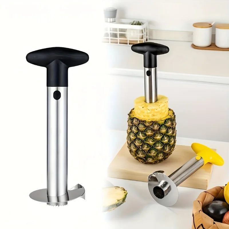 Stainless Steel Pineapple Corer & Slicer – T-Handle Fruit Tool