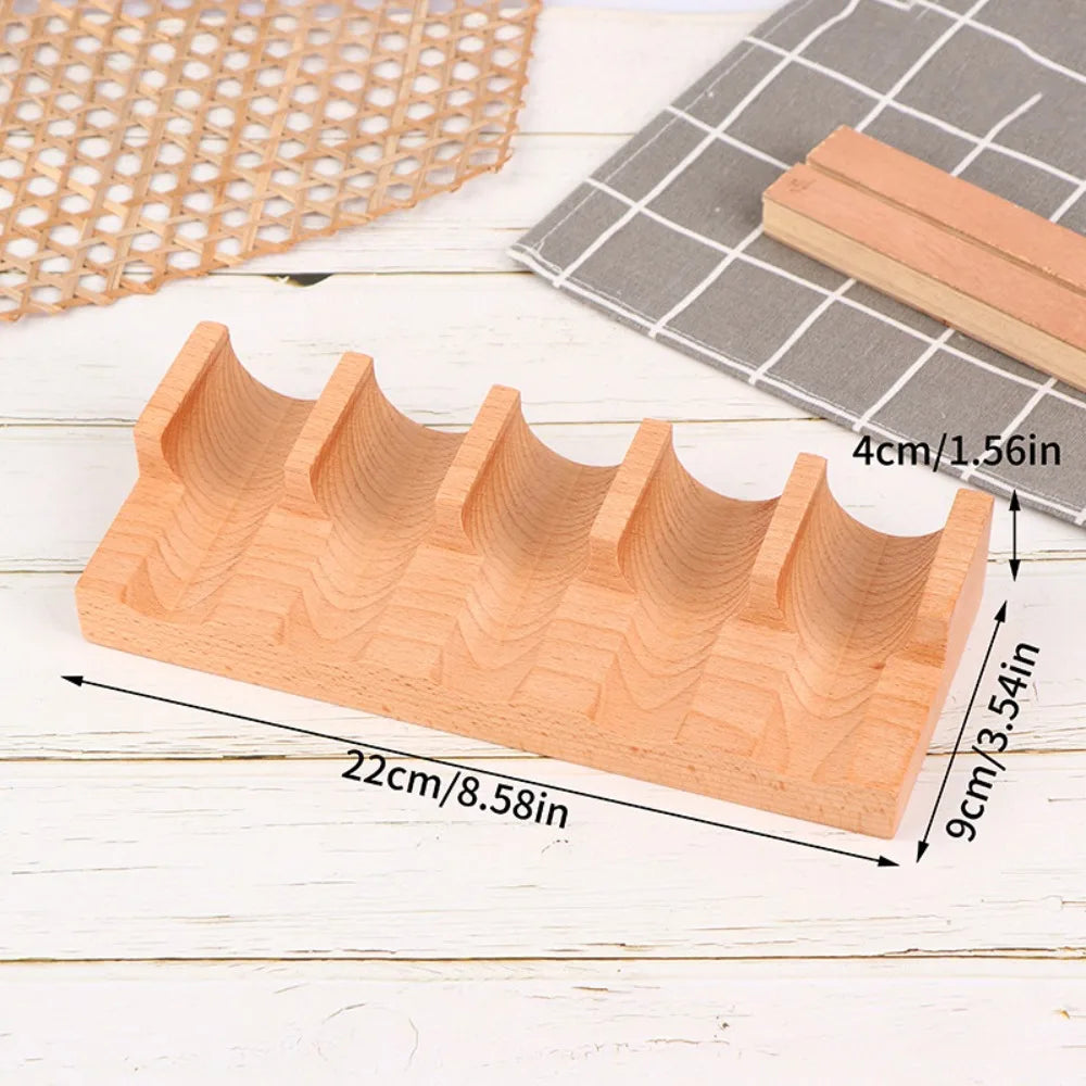 Wooden U-Shape Sushi Rack – Elegant Taco & Food Stand