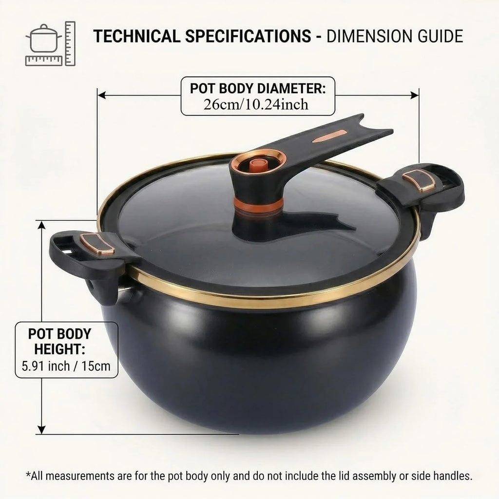 FEB.WIND 8L Cast Iron Ceramic Soup Pot – Gas & Induction