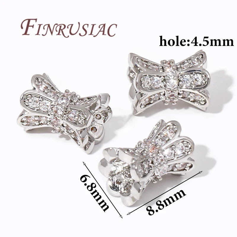 18K Gold Plated Zircon Spacer Beads – DIY Bracelet Jewelry Making