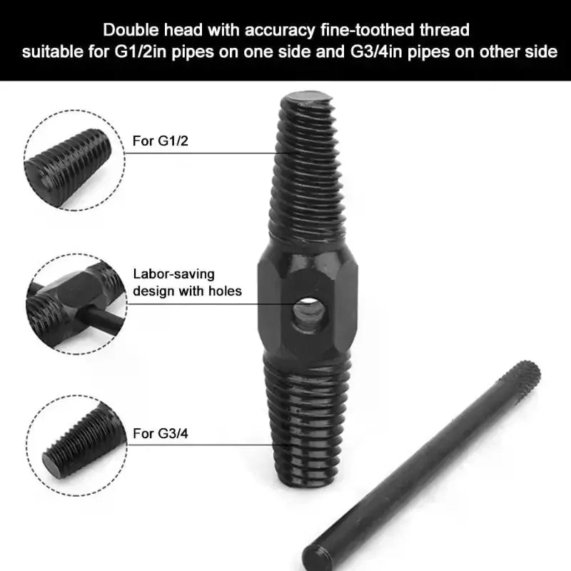 1/2" & 3/4" Double-Head Broken Bolt & Wire Extractor Tool