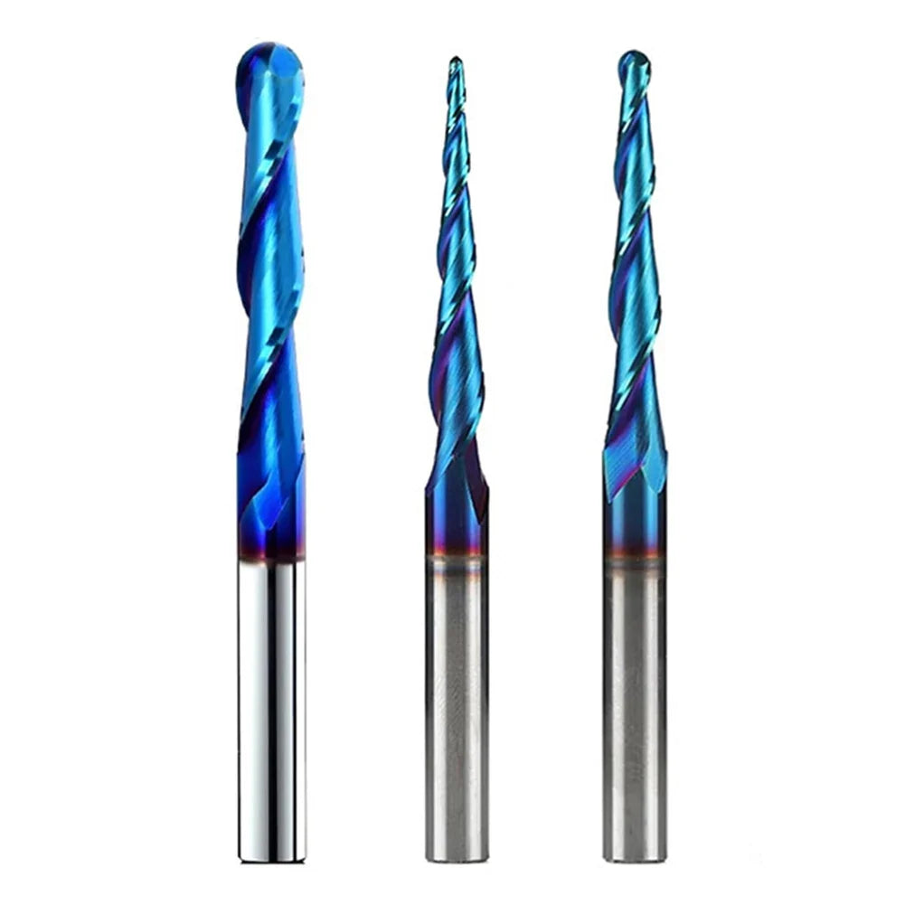 Cobalt Alloy Ball Nose End Mill 6.35mm Shank 45° Spiral | CNC