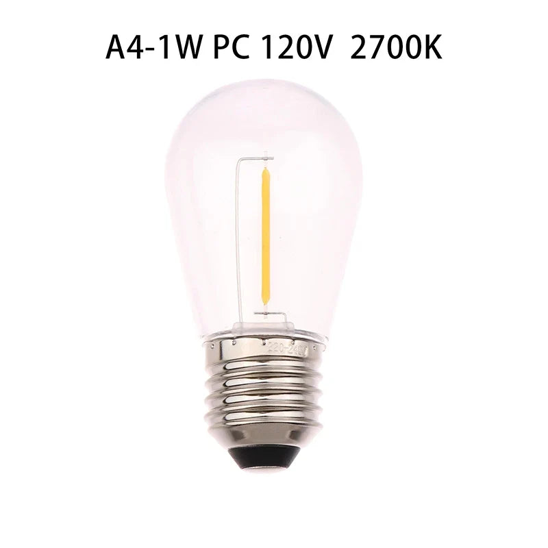 S14 LED Bulb E26/E27 Warm White Shatterproof String Light Bulb
