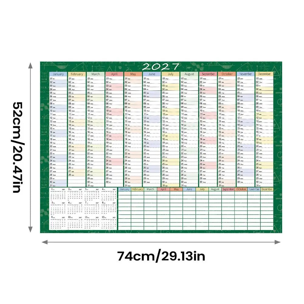 2027 Wall Calendar 12-Month Double-Sided Annual Planner