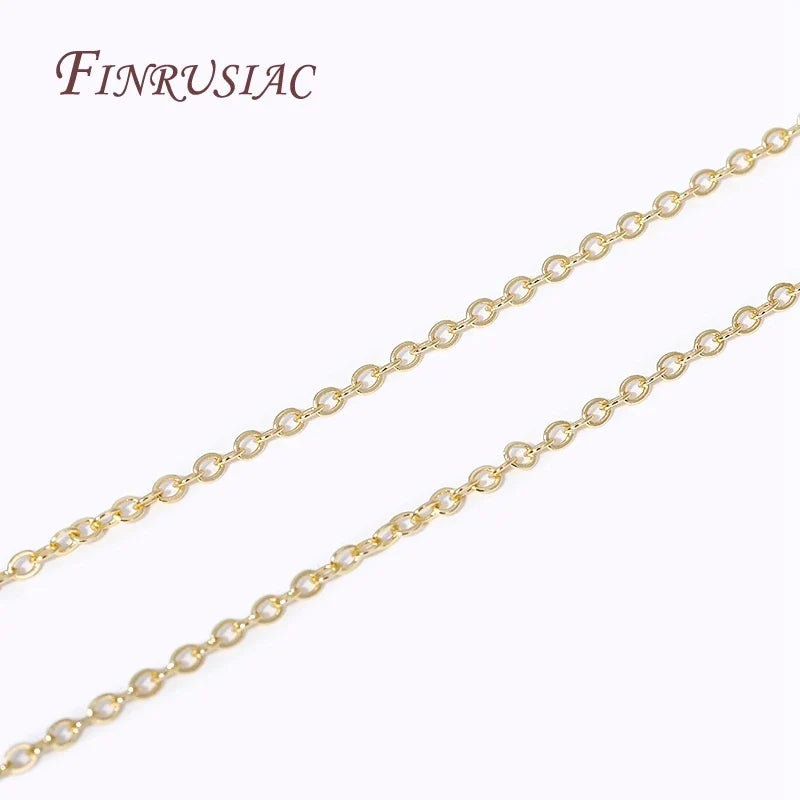 18K Gold Plated O-Shape Chain 2mm | DIY Jewelry Making