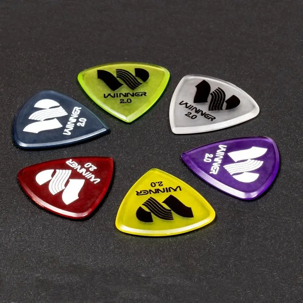 Winner 2.0mm Thick Guitar Picks | Anti-Slip Triangular – 6 Pack
