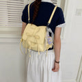 Women's Bow-Tie PU Crossbody Backpack | Multi-Wear Korean Style