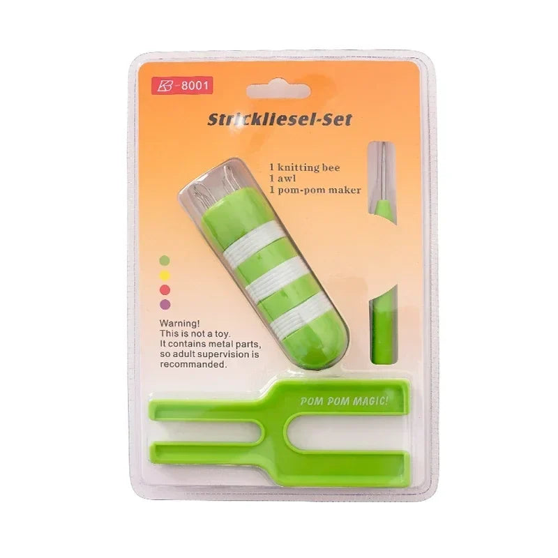DIY Pom Maker Kit – Fluffy Yarn Pompom Tool for Knitting & Crafts