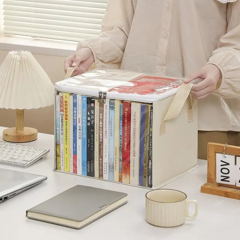 Transparent PVC Book Storage Bags with Handle – 2/3 Pcs