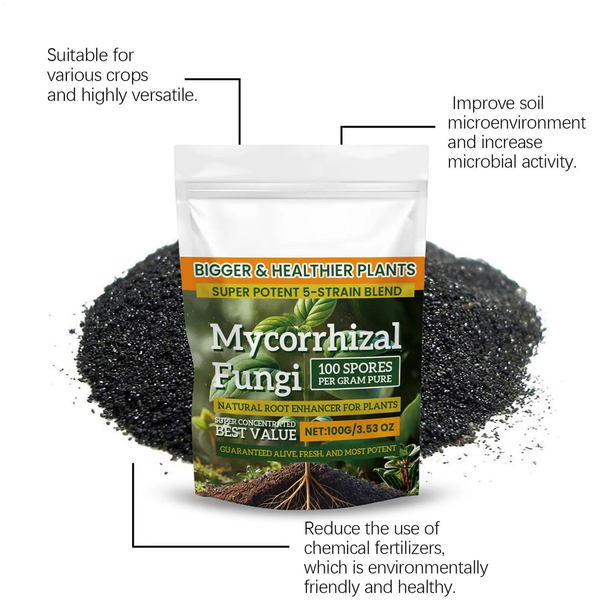 Plant Root Nutrient Growth Enhancer Powder 3.5oz Fertilizer
