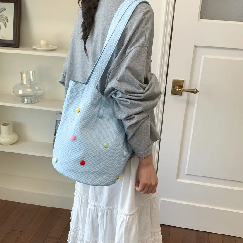 Women's Large Capacity Korean Nylon Tote Shoulder Bag