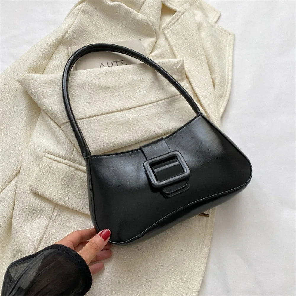 Women's PU Leather Underarm Shoulder Bag | Casual Sling Tote
