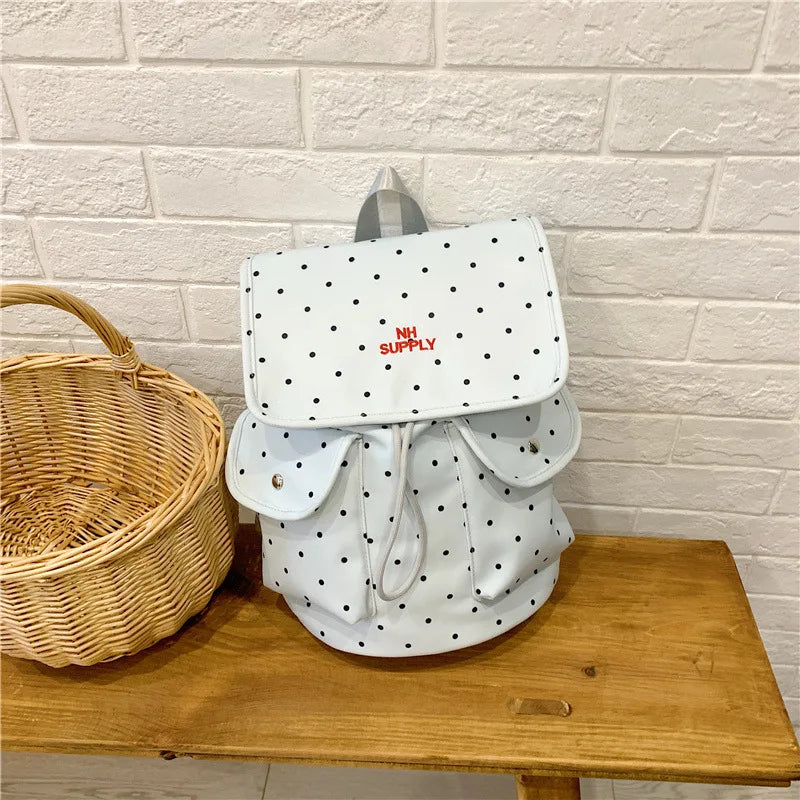 Polka Dot Backpack for Women – Lightweight College Style