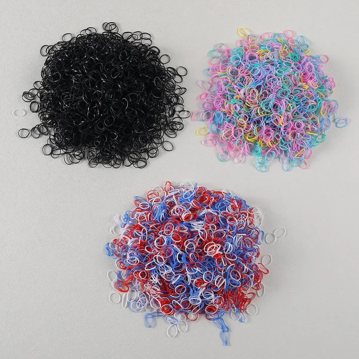 1500 Pcs Colorful Rubber Hair Ties for Girls & Kids Ponytail