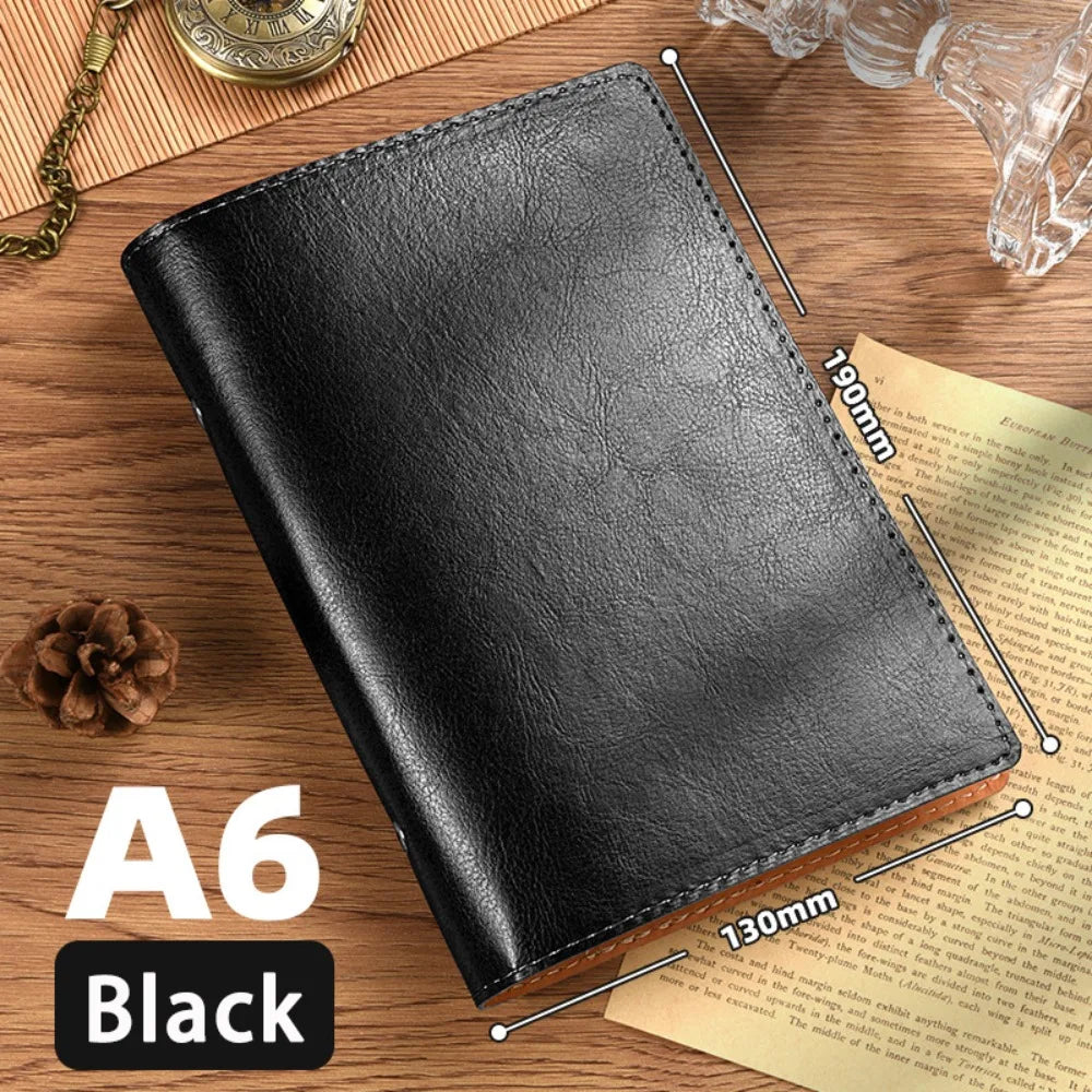 Vintage A5/A6 PU Leather Loose-Leaf Notebook Travel Journal