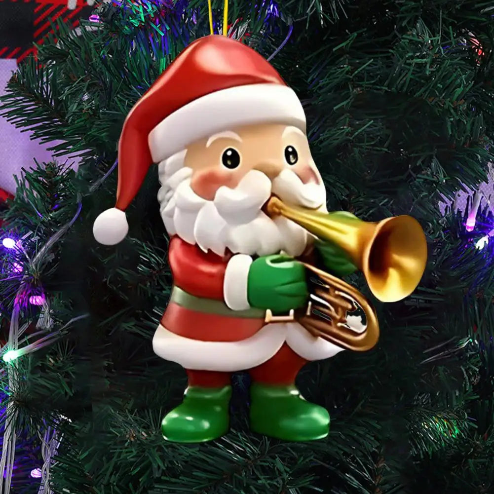 Santa Claus Musical Acrylic Christmas Tree Ornament