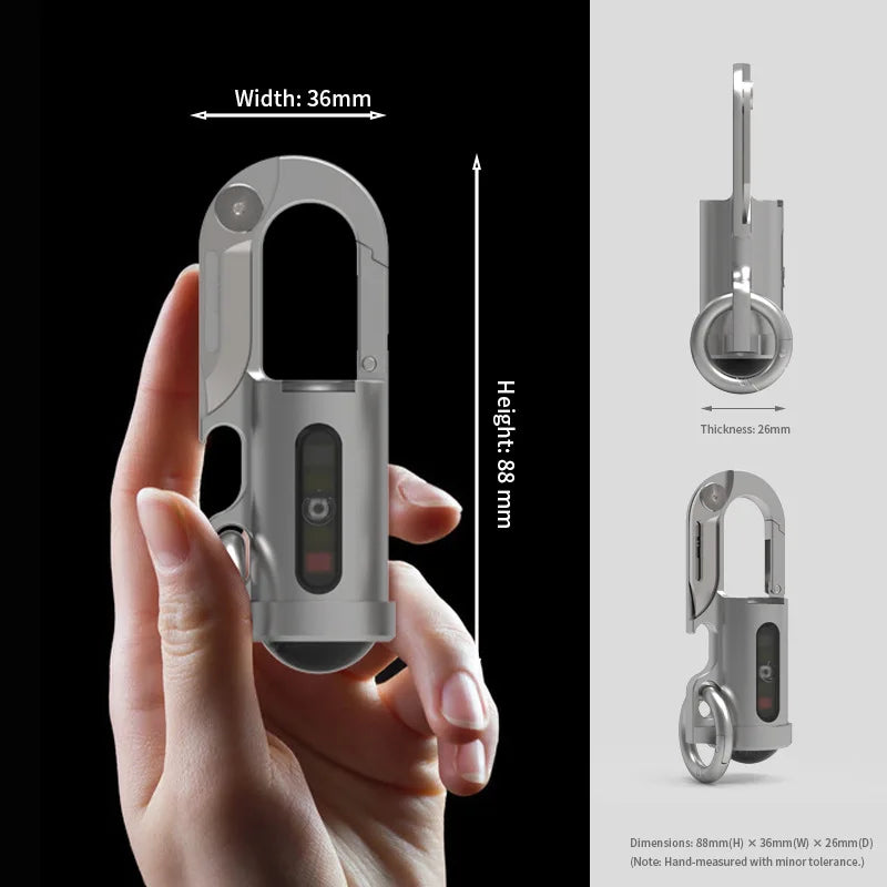 1200LM Keychain Flashlight IPX7 Waterproof Rechargeable Multi-Tool