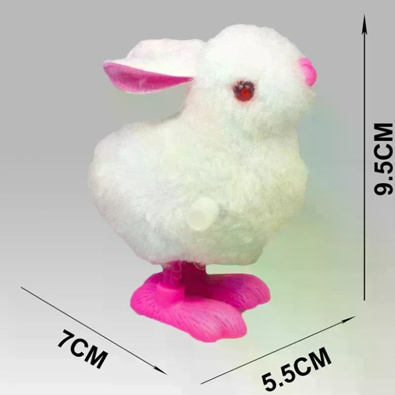 Wind-Up Hopping Plush Chick Cat Toy – Interactive Clockwork Kitten