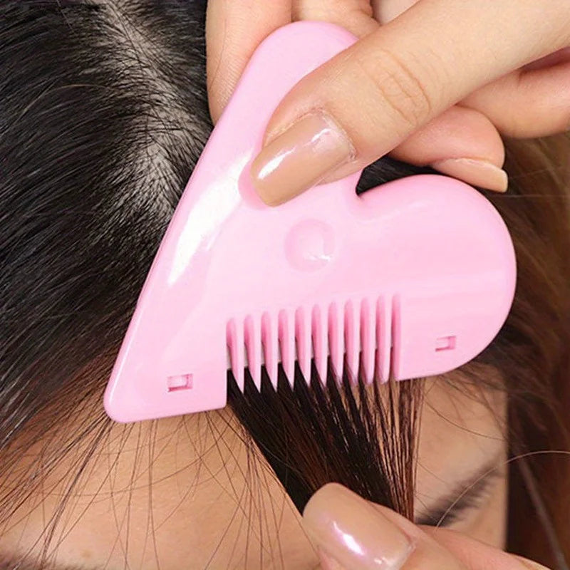Pink Heart Double-Sided Hair Thinning Comb & Cutting Blade