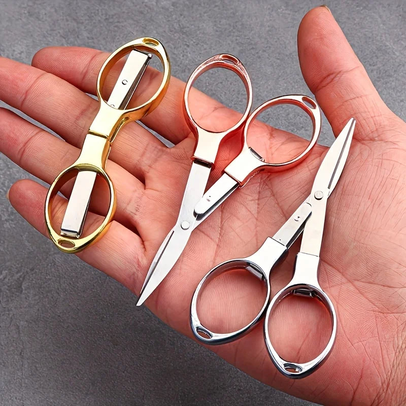 Stainless Steel Folding Scissors – Portable Travel Cutting Tool