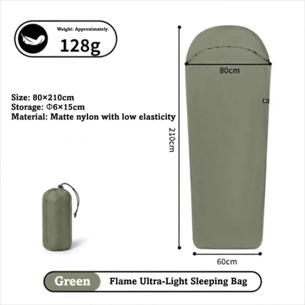 Ultralight Nylon Sleeping Bag Liner – Single Size Camping Sheet
