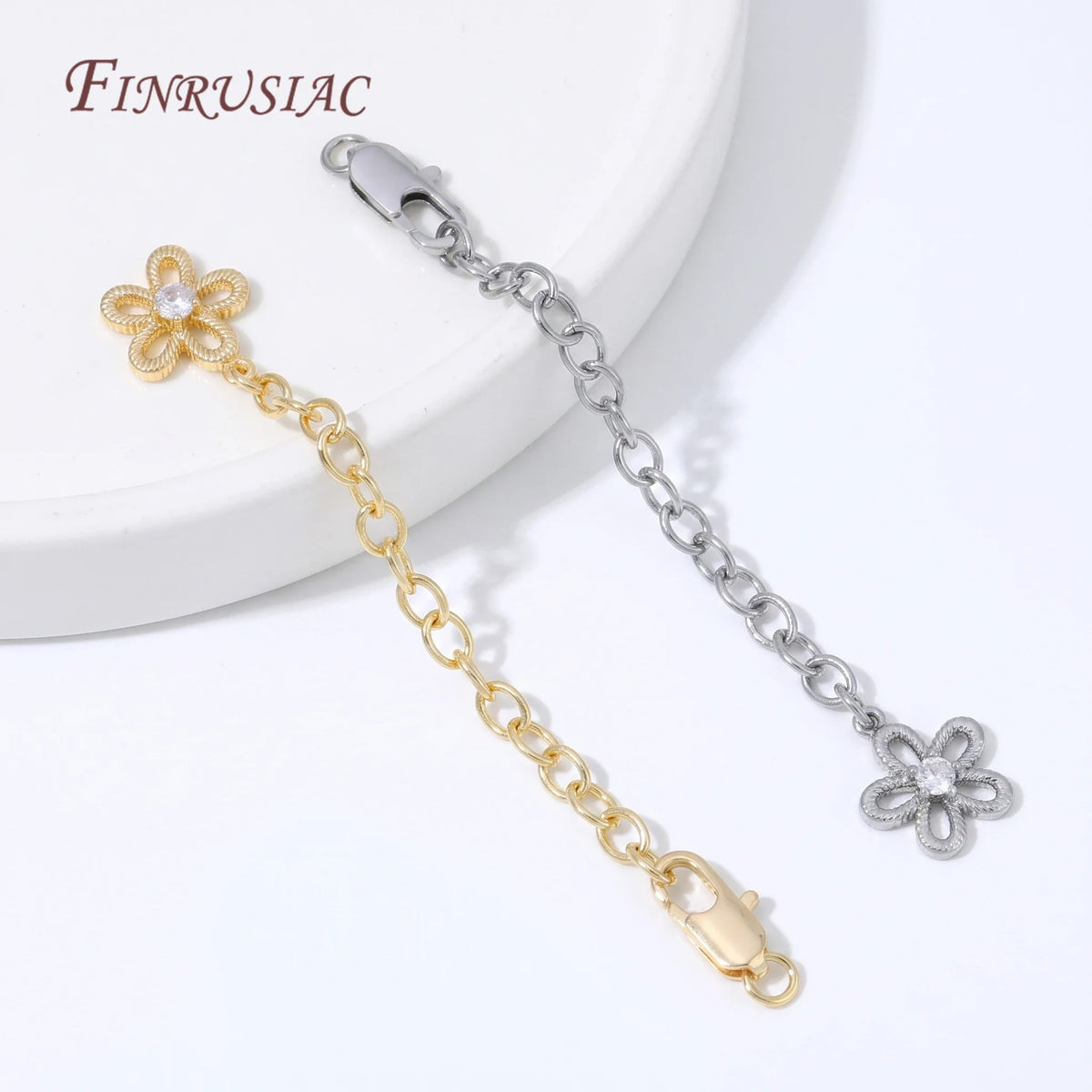 18K Gold Plated Necklace Extender Chain with Lobster Clasp