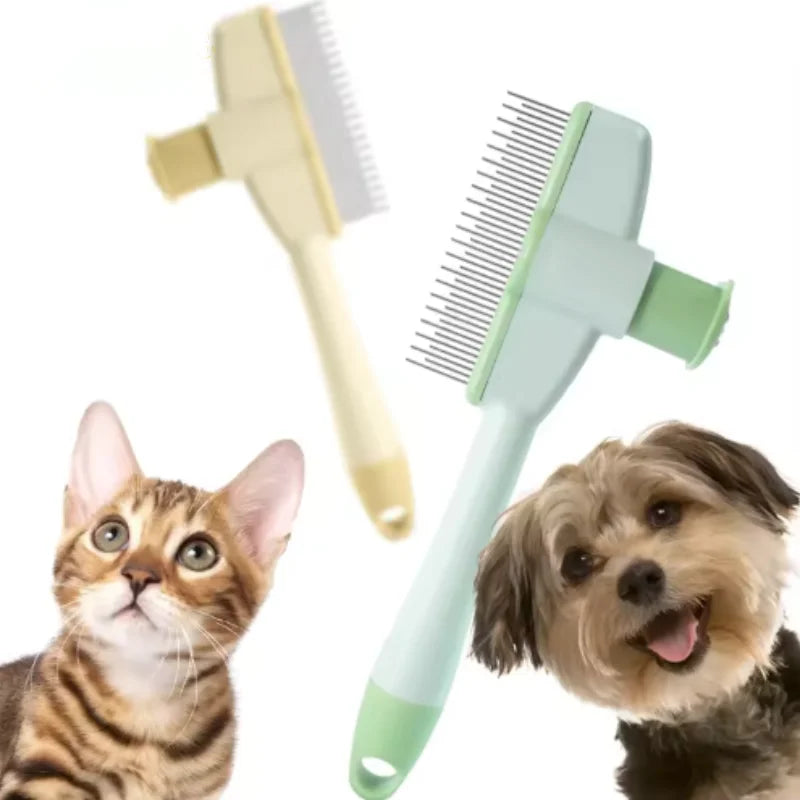 Self-Cleaning One-Button Pet Brush – Dog & Cat Grooming Comb