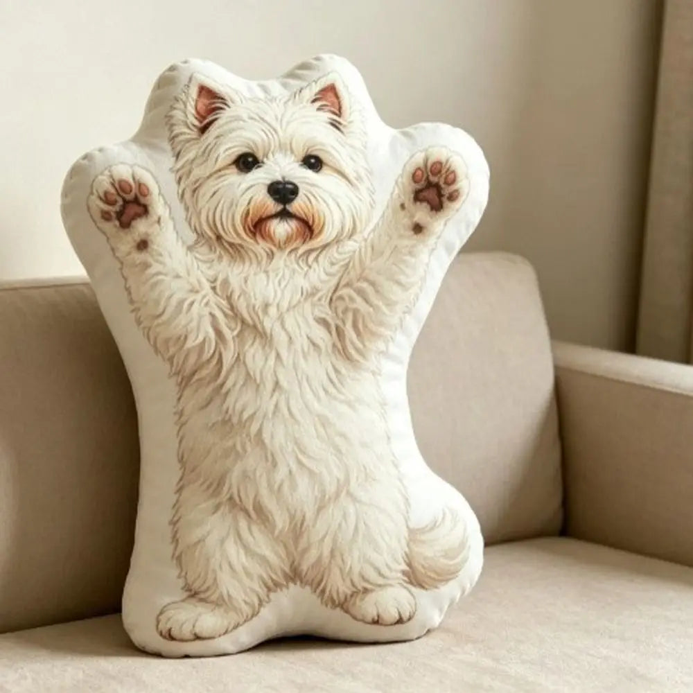 Shiba Dog Shaped Throw Pillow – Soft Plush Animal Cushion
