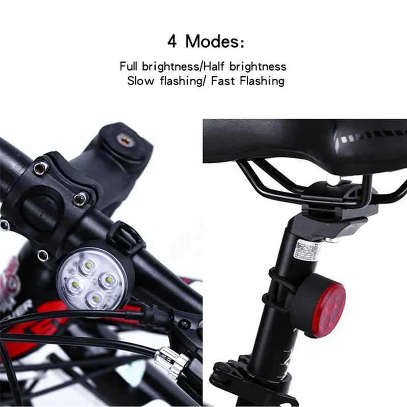 BUCKLOS LED Bike Light Set – USB Rechargeable Front & Rear