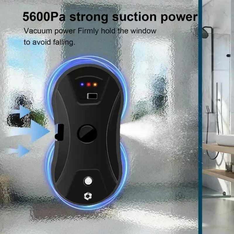 Window Cleaning Robot – Auto Mist, Dual Rotating Pads & Remote