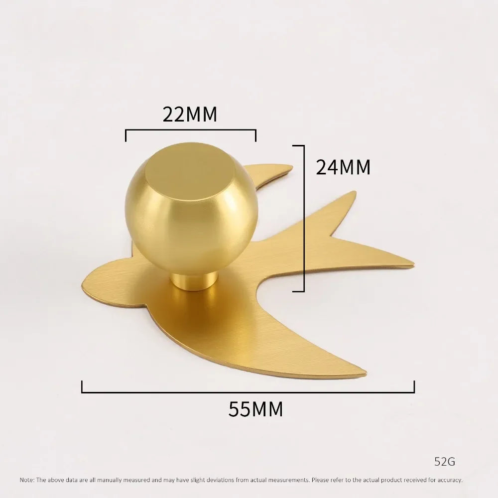 Brass Cabinet Pull with Backplate | Minimalist Gold Drawer Handle