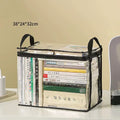 Foldable Large Capacity Book Storage Box – Transparent Waterproof