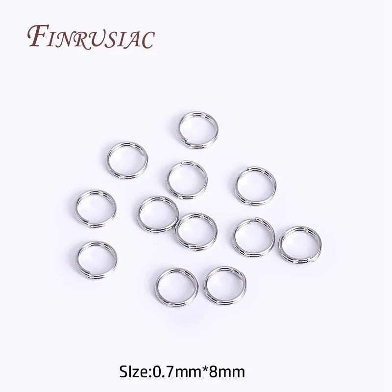 100Pcs 18K Gold Plated Brass Double Loop Jump Rings | DIY
