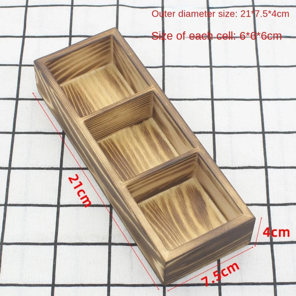 Solid Wood Tea Bag Holder – Retro Vintage Desktop Organizer