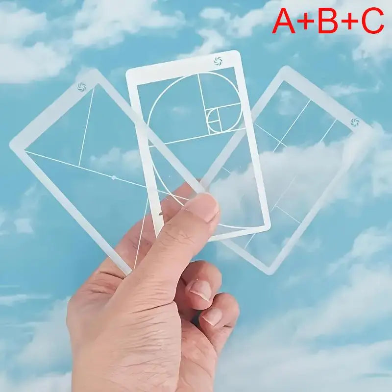 Fibonacci Golden Ratio Viewfinder Composition Ruler 1 or 3 Pcs