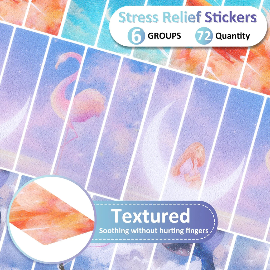 72Pcs Reusable Tactile Sensory Stickers – Textured Strong Adhesive
