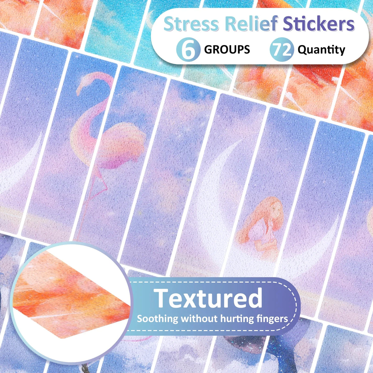 72Pcs Reusable Tactile Sensory Stickers – Textured Strong Adhesive