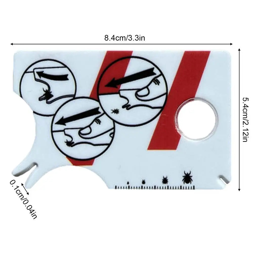 Tick Remover Card with Magnifying Glass for Dogs & Cats