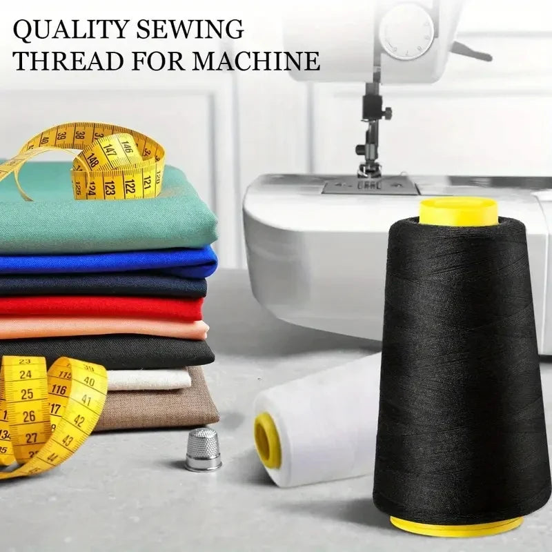 6-Pack Serger Thread Cones 3000 Yds – Black & White Overlock