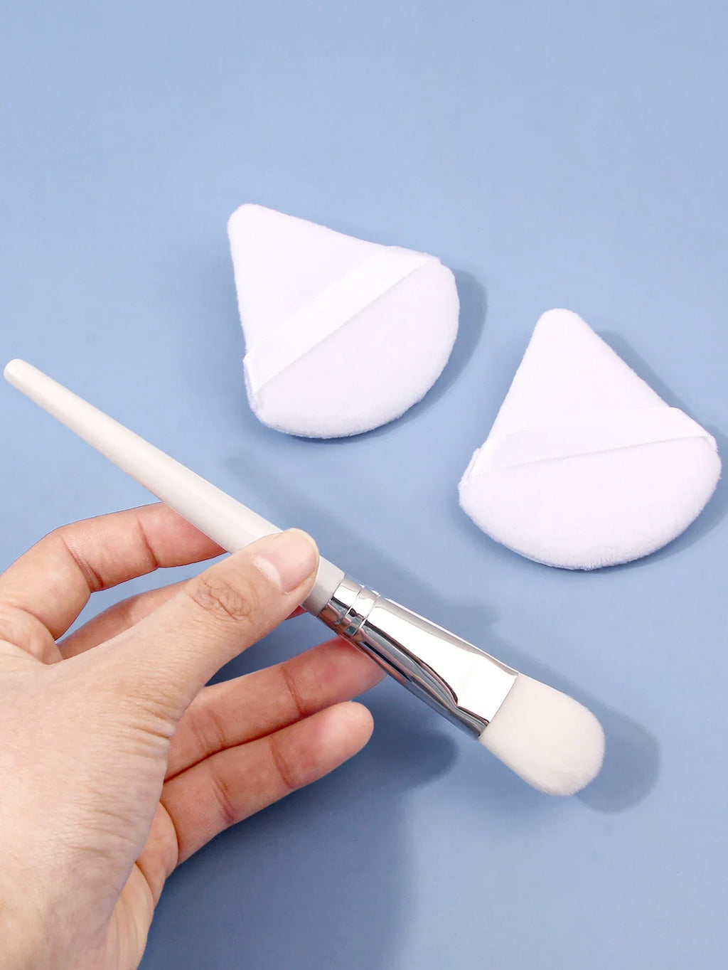 Facial Mask Brush Set – Foundation, Sponge & Powder Puff
