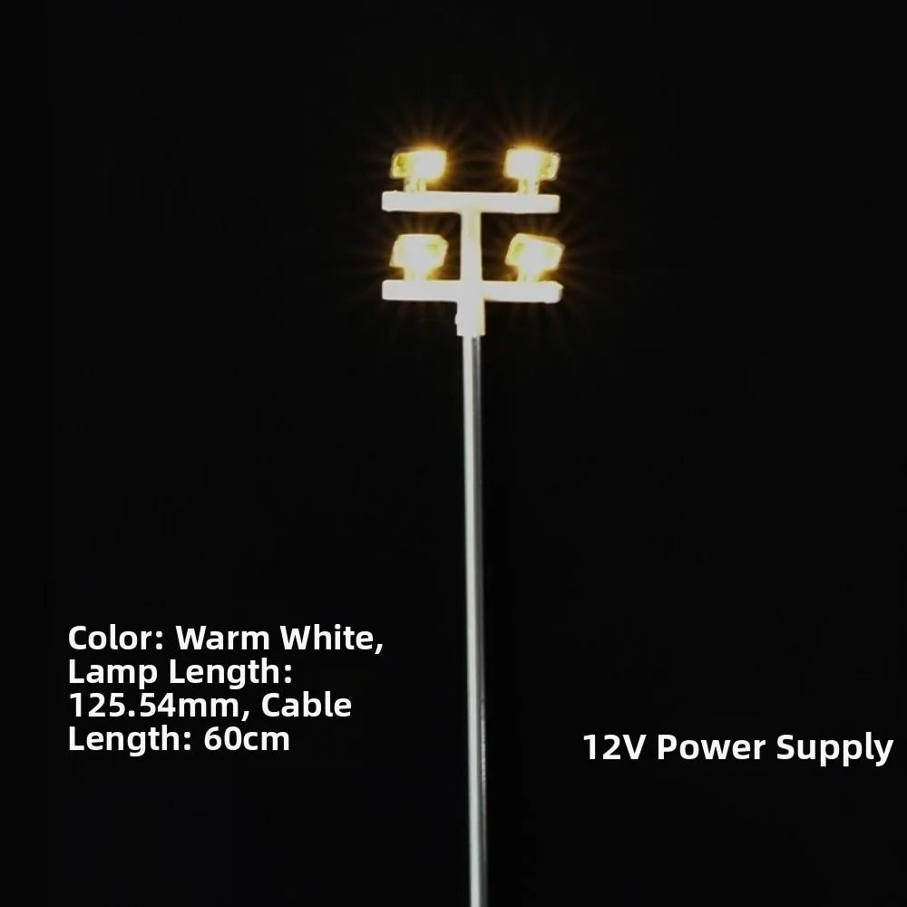 Miniature Street Tower Lamppost 125mm Model Layout 3V 12V LED