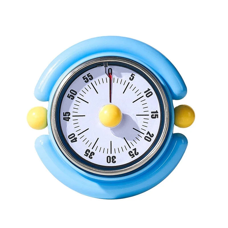 Vintage Mechanical Kitchen Timer – 60-Min Magnetic Countdown