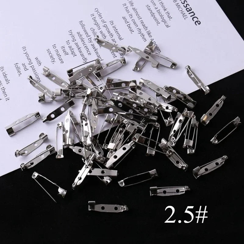 100pcs Stainless Steel Safety Pin Brooches – Jewelry Making Set