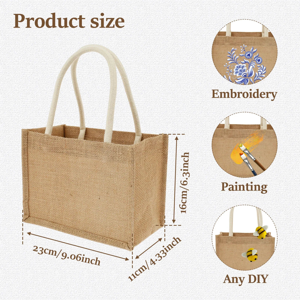Mini Burlap Tote Bags 12-Pack – Reusable Jute Gift Bags