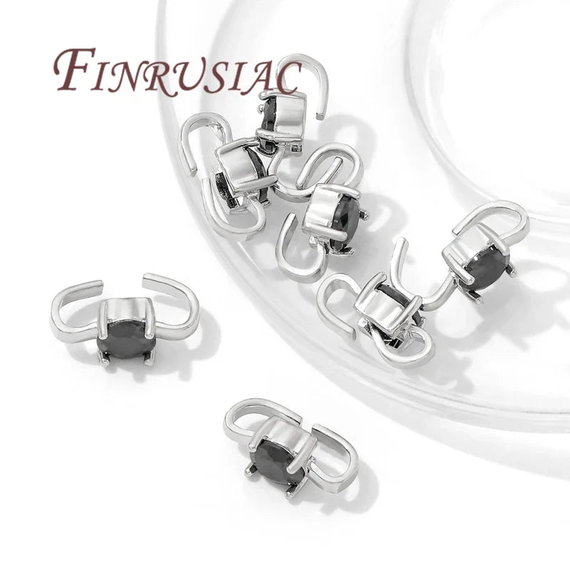 Rhodium Plated Brass Connector – DIY Jewelry Clasp Findings
